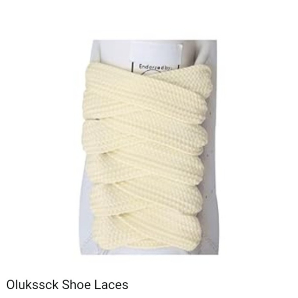 Olukssck chunky shoe laces 2 pair cream